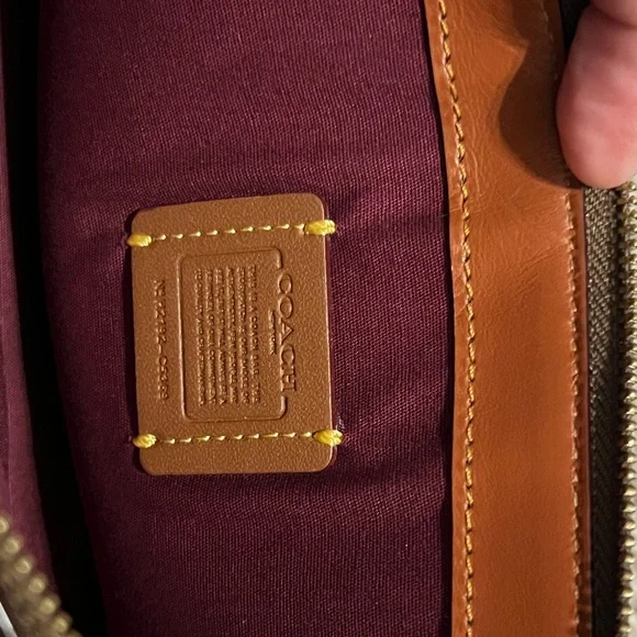 Coach Brown and Tan Signature Crossbody with Wallet - Picture 9 of 10